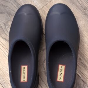 Hunter Womens Dark Blue Mules/Clogs